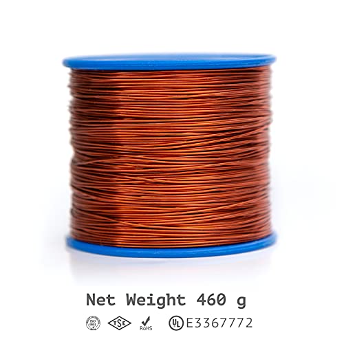 EMTEL 32 AWG - 1 lb de fio de ímã - fio de cobre esmaltado para transformador de motor elétrico bobina magnética 220 °