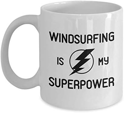 Windsurfing é minha superpotência de caneca de caneca de caneca de caneca de caneca de entrega de entrega de gifes de viagem para hobby cup.