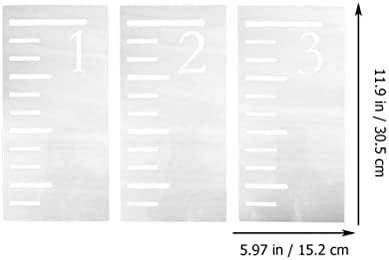 Modelo do régueiro Modelo de crescimento de altura do estêncil 7pcs modelo de crescimento de crescimento infantil modelo de escala oca governante para altura medir o régulo de crescimento régueiro mapa de altura do régulo de altura estêncil