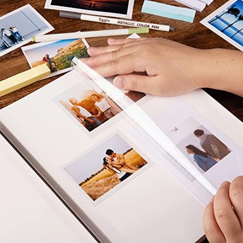 Álbum de fotos de Tomyeus Diy Handmade Souvenir Álbum para casais colados sobre plástico pode escrever álbum de fotos