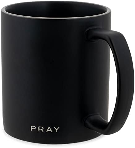 Lighthouse Christian Products simplesmente seu orar de 18 onças de grama de cerâmica caneca de café, preto da meia -noite