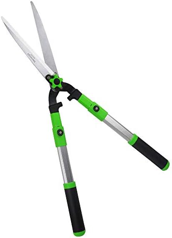 Mesoga Garden Hedge Shears para aparar fronteiras, alça extensível Clippers & Shears, aparadores de poda com lâmina reta,