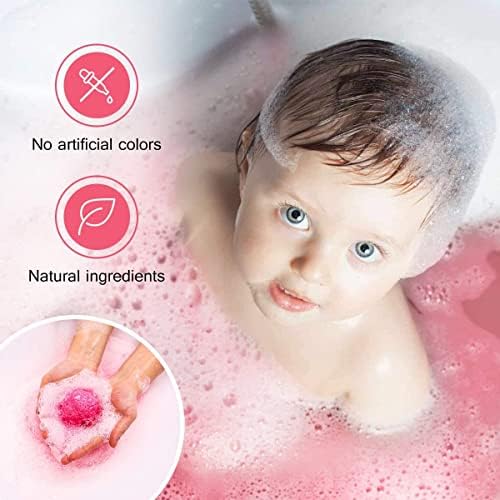 Bath Bombs Presente para mulheres, 5 coloras de banheiras de bubble grandes óleo essencial com velas perfumadas de 4pcs, spa efervescente