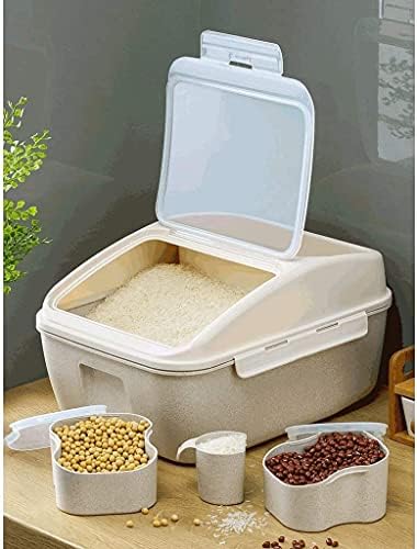 Recipientes de armazenamento de cereais kekeyang recipiente de armazenamento de caixa de arroz 20 kg de arroz com cisterna