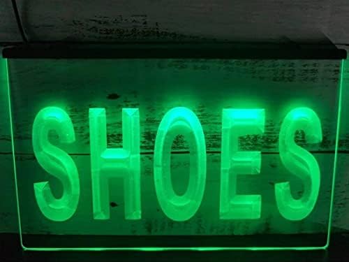 Sapatos Dvtel Shop Sign Néon Modelagem LED LEITAS LUMAS LUNTAS LUMAS SIGNA PAINEL DE ACRYLIC Luz decorativa, 40x30cm Hotel Restaurant Bar Coffee Shop