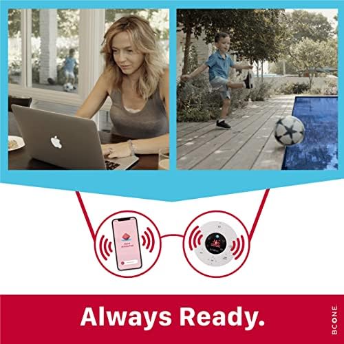 Bcone Smart Floating Pool Safety Alarm System, compatível com Alexa e o Google Assistant, conectividade Wi-Fi, controle de aplicativos de qualquer lugar. Alarme poderosamente alto na piscina e nas unidades domésticas.