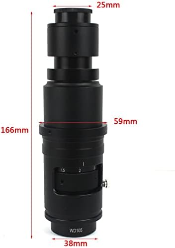 Haiqings ampliação de zoom ajustável wd105 wd170 c lente de microscópio monocular de montagem monte