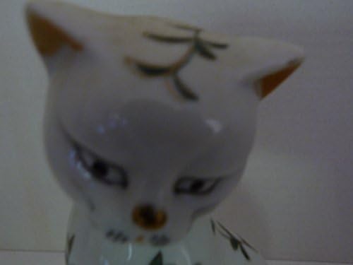 Andrea vintage de Sadek Regal Kutani Fine White & Gola Gato de Porcelana Feito no Japão