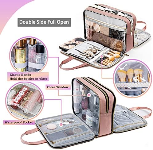 Bolsa de higieness para mulheres de viagem, organizador de bolsa de maquiagem de viagem, bolsa de higiene pessoal, bolsa de cosméticos