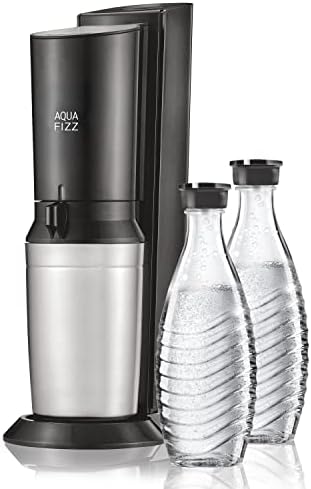 SodaStream Aqua Fizz Sparkling Water Machine com CO2 e garrafas de vidro