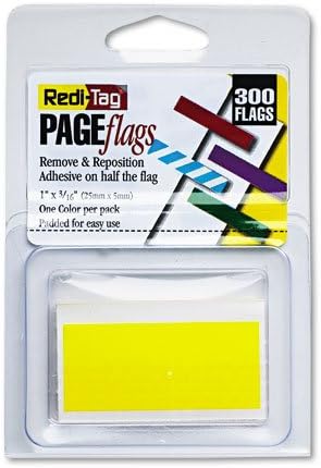 Redi-Tag Solid Indicator Bands, amarelo, pacote de 300