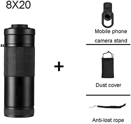 Mão de Handheld de alta definição de campo largo monoculares com revestimento de camada-multi-camada prisma de lente de vidro, pano de limpeza, cobertura protetora e corda anti-perdida, adequada para observação de pássaros para adultos, caça e caminhada