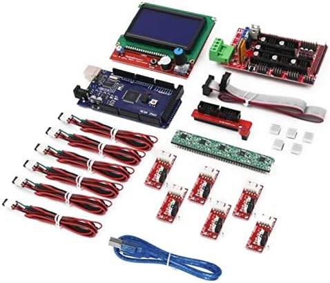 Kit de impressora 3D de plástico Teckeen CNC com mega 2560 BOA rampas 1.4 Controlador LCD 12864