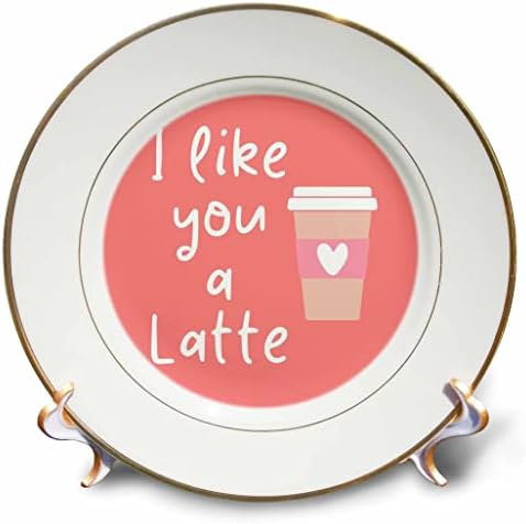 3drose Rosette - Citações dos namorados - eu gosto de você um café com leite - pratos