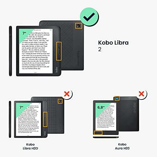 Case Kwmobile Compatível com Kobo Libra 2 - Estilo de livro Felt Felt Fabric Protective E -Reader Capa Case - Coração