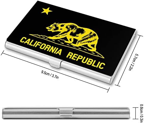 California Republic Business Id Card Titulares Organizador de caixa de proteção Clamshell para homens Mulheres