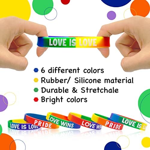 30 PCs Rainbow Pride Purmands Gay Pride Silicone Bracelet Acessórios LGBT Love Gay Lesbian Rainbow Stuff Saltbands Sports Sports