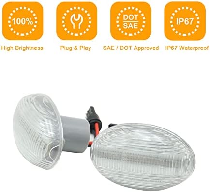 AexPloer LED Light Lights Compatível com 1999-2010 F350 F450 Super serviço, lâmpadas laterais Lâmpadas Montagem OE Substituição 8C3Z15442A,