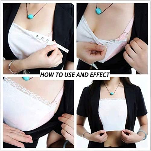8pcs anti peep invisible bra lady renda, clipe em camisóis simulados para mulheres…