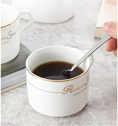 Zlxdp europeu de xícara de xícara de café com xícara de café conjunto de 6 peças de 6 peças casas de café pequenas xícaras de caneca de caneca de caneca