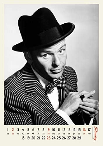 2023 Calendário de parede [12 páginas 8 x12] Frank Sinatra vintage Posters de fotos raras
