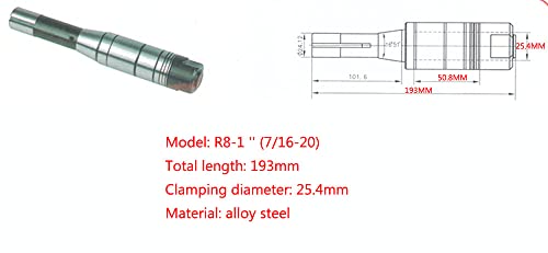 R8-1 '' 1pcs/lote, barra de moagem horizontal R8