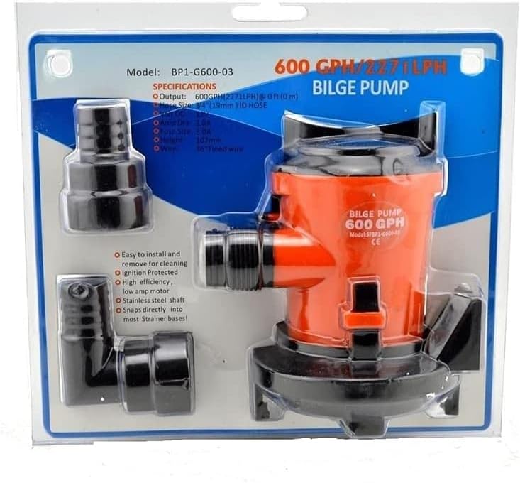 Bombas de energia Bienka MKBP-G600-03 3/4 12/24V Bomba de porão submersível automática 600 GPH BOMBAS BOMBAS