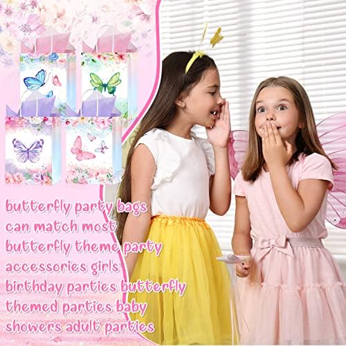 Fuutreo 24 Pack Butterfly Goodie Bags, Butterfly Party Favors Gift Bags Gream