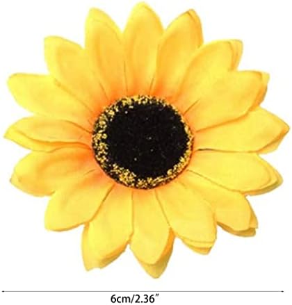 Wodmb Sunflower Guardy Rings Conjunto de 6, acessórios de mesa, anéis de guardanapo para festas de mesa (cor: amarelo, tamanho
