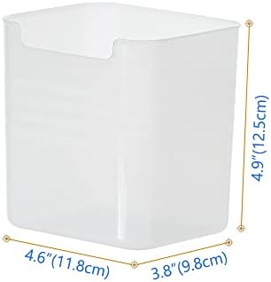 Caixa de organizador de refrigerador de poandra, recipientes de armazenamento da porta lateral da geladeira Pacote translúcido de plástico de 3