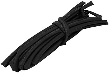 X-dree calor encolhimento de tubo encolhido manga de cabo de cabo de 5 metros de comprimento 5,5 mm interno Dia preto (mangá del