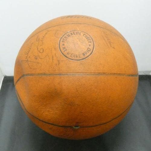 1979-80 Philadelphia 76ers Team contratou o basquete Julius Dr. J Erving Full JSA - Basquete autografado
