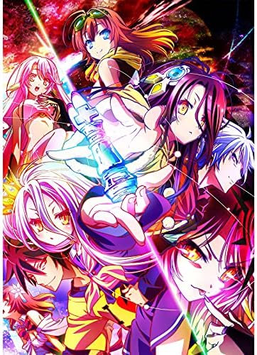 Pôster de Renranshige para N1O G1ame N1O L1ife Poster, Anime Posters Anime Arte da parede HD 12 PCS Decoração de parede de anime de anime