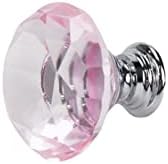 Faotup 10pcs 1.20 polegadas de diamante rosa botões, botões de cristal de vidro rosa, botões de diamante de cristal, botões de cristal