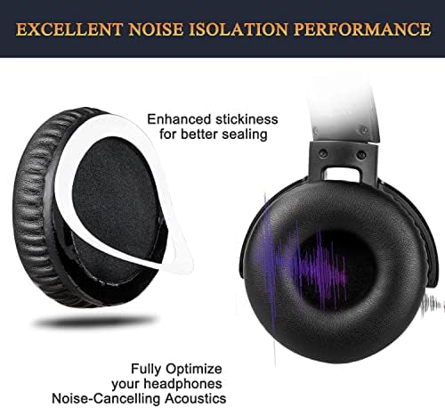 Earpads de reposição de alma para a Sony WHXB700/WH XB700 Wireless Wireless Bass Bluetooth fones de ouvido, almofadas de orelhas