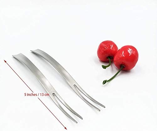 Forks Fruit Fruitizer Fruit Forks Forks Pequenos Forks Sobremsert Aço inoxidável, 5 polegadas