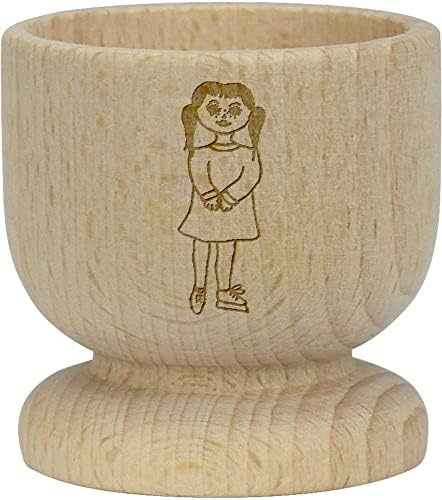 Azeeda 'Girl' Cup de ovo de madeira