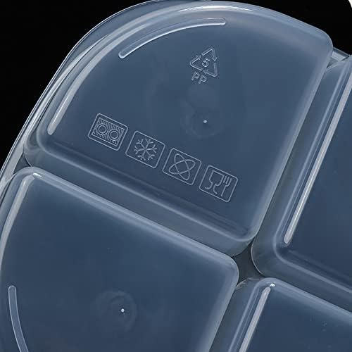 Caixa de armazenamento de geladeira transparente dbylxmn com tampa de quatro divisões de cebola e alho sub -placas de grau alimentar refrigerador placa de placa de alimentos para armazenamento de alimentos