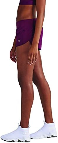 Campeão shorts atléticos femininos, shorts de ginástica confortáveis ​​que ganham umidade para mulheres, 2,5