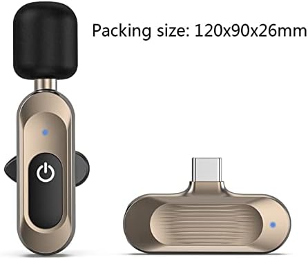 N/A Pickup omnidirecional Lavalier Microfones Transmissor Receptor Tipo-C Porta