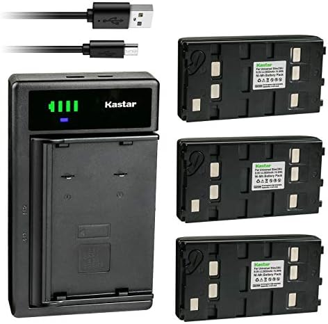 KASTAR 3-Pack Battery e Smart USB carregador compatível com JVC BN-V11U BN-V12U BN-V14U BN-V18U BN-V20U BN-V22U BN-V24U BN-V25