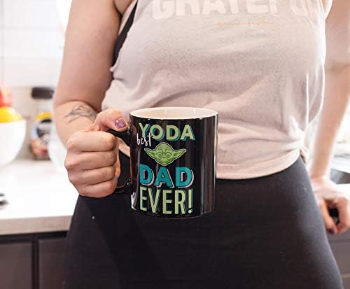 O exclusivo Star Wars Yoda Melhor Pai Ever Ceramic Coffee Caneca | Ideia do presente do dia dos pais | Acessórios e bebidas