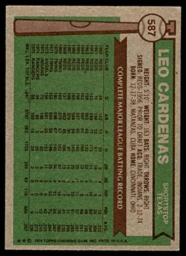 1976 Topps 587 Leo 'Chico' Cardenas Texas Rangers VG/Ex Rangers