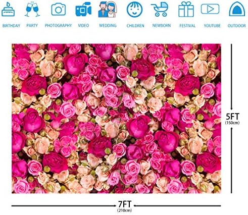 Ticuenicoa 7x5ft rosa rosa rosa fotografia fotografia pano de fundo do dia dos namorados photo fundo chá de bebê casamento feliz
