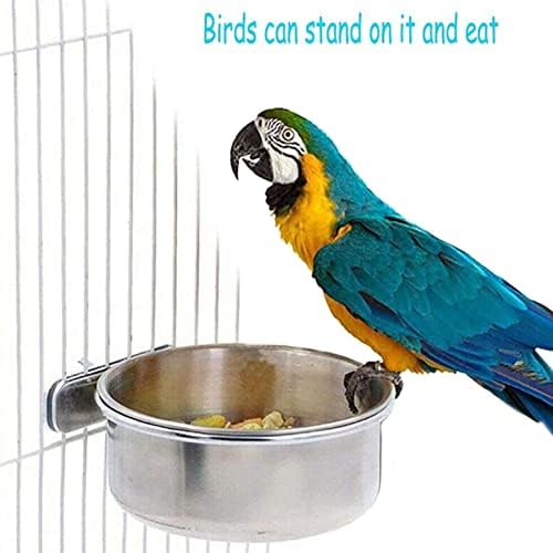 Alimentador de pássaros em aço inoxidável tigelas de água de aço inoxidável