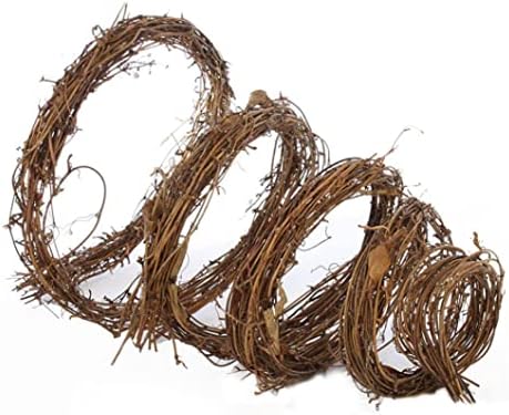 Muzrunq ramo grinaldas de videira natural galhos de videira de videira rattan toca grande decorativo de madeira para casamento
