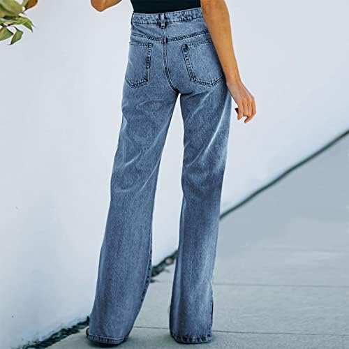 Mod Mom Women Jeans calça calça casual casual jeans zíper calças de bolso calças de perna larga Jeans macacão para mulheres