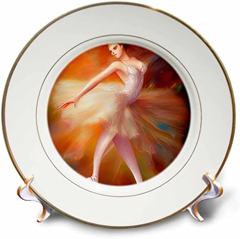 Arte digital de balé 3drose - bailarina fantástica dançando. Presente elegante, charme - placas