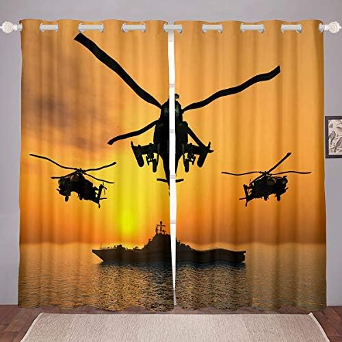 Cortinas de janela náutica erosébrida, painéis de cortina de janela de aeronaves para crianças meninos meninas crianças cortinas de