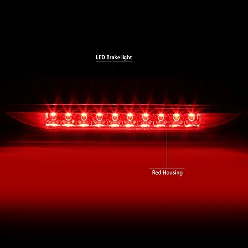 Motor de DNA 3BL-JGC11 LENS RED LED LED LED Terceira luz do freio de cauda [Compatível com 07-12 calibre / 11-17 Durango & Grand